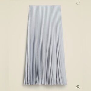 J. Crew Cream Gwyneth pleated slip skirt